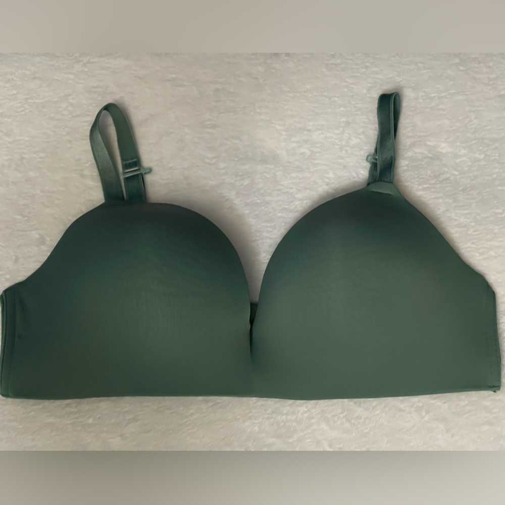 Auden The Bliss Wireless Bra Womans Size 38D Teal Comfort Adjustable Straps